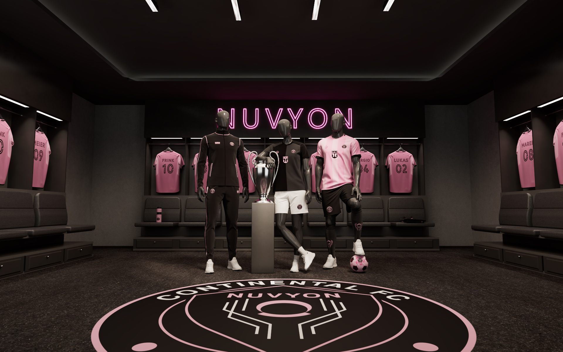 Custom sports club merchandise created with Hutter Products’ 3D configurator.